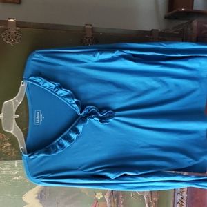 LL Bean Ruffled T Sz L